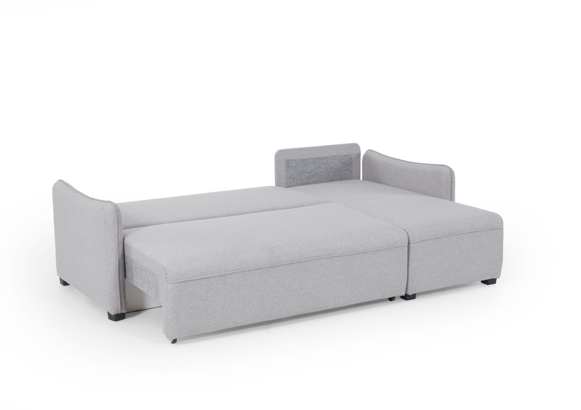 Дюссельдорф 381 угловой диван-кровать 2ек-1пф 756 светло-серый (Preston 960)