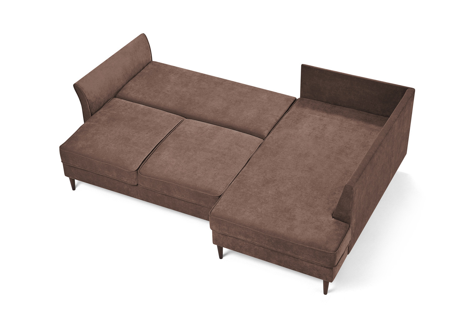 Джулия 366 диван-кровать угловой 2тт-1пф (правый) 714 коричневый (Energy vision)
