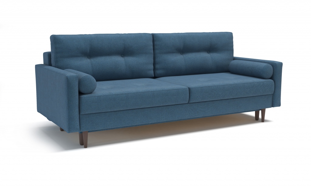 Карлос 349 диван-кровать 3тт 696 синий (Кардиф 026)