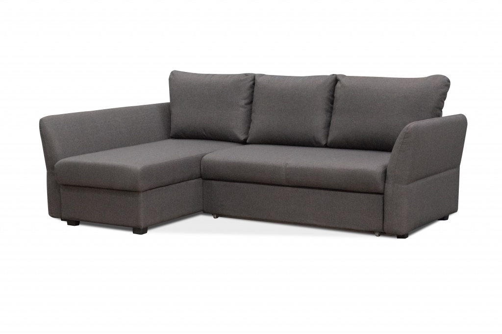 Гесен 200 диван-кровать угловой 2д-1пф 499 глубокий серый (Romeo 05)